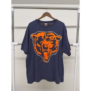 Vintage NFLP Single Stitch Chicago Bears T Shirt Navy Size XXL